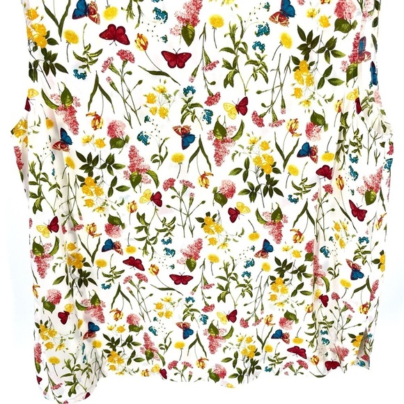 Equipment REVOLVE Kyle Flower Floral Spring Silk Sleeveless Blouse Bright White - Picture 4 of 7